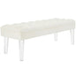 Valet Velvet Bench, White, Fabric 11466