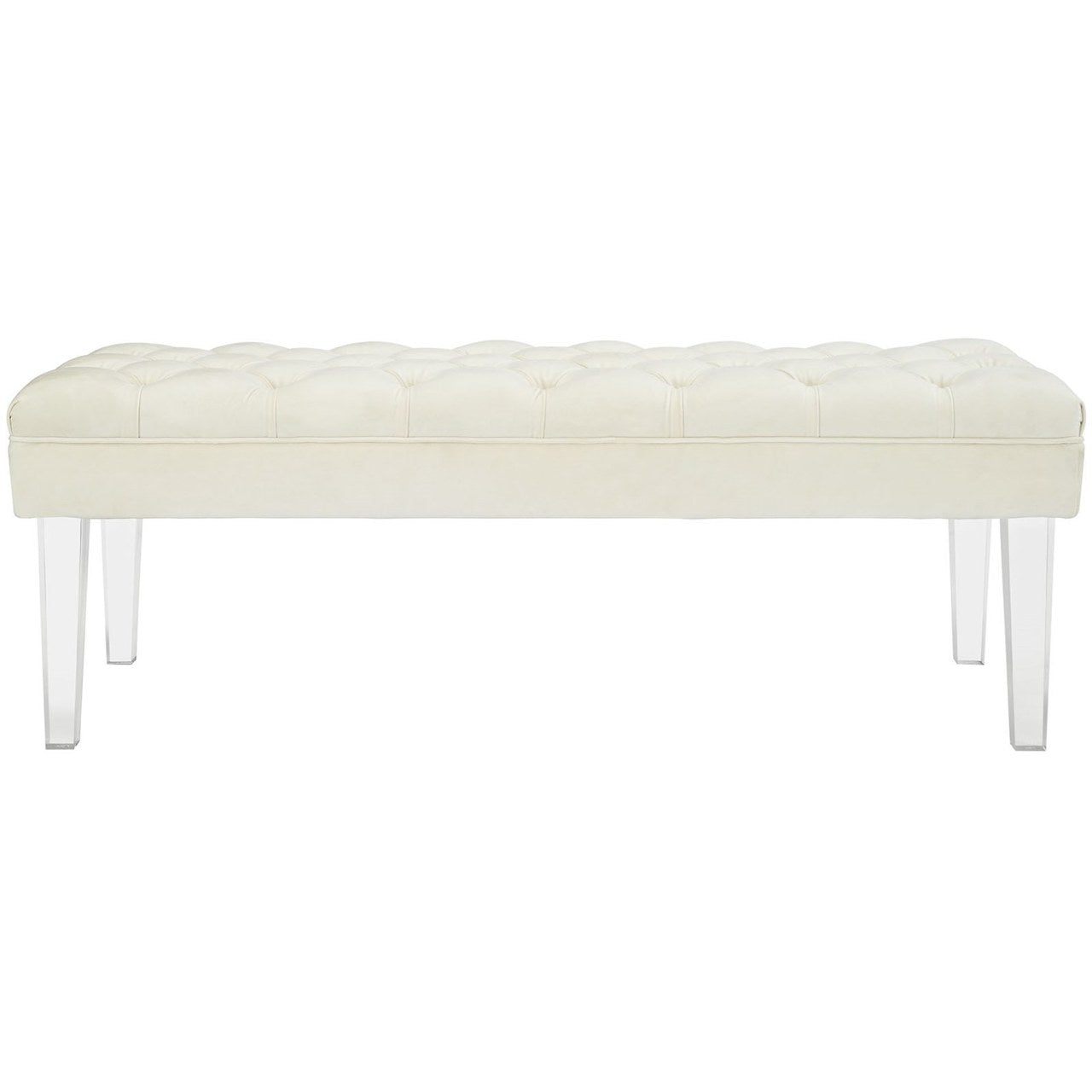 Valet Velvet Bench, White, Fabric 11466