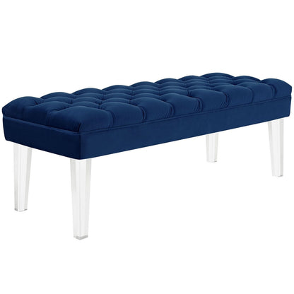 Valet Velvet Bench, Navy, Fabric 11467