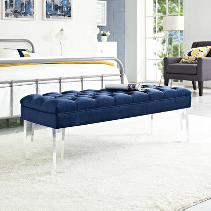 Valet Velvet Bench, Navy, Fabric 11467