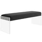 Roam Velvet Bench, Black, Fabric 11468