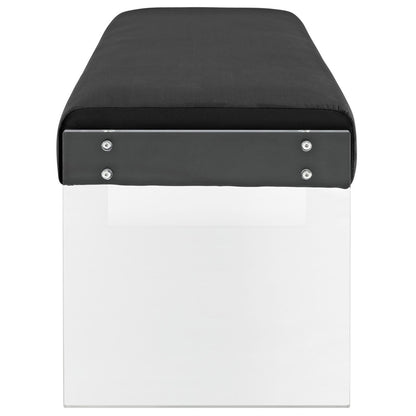 Roam Velvet Bench, Black, Fabric 11468