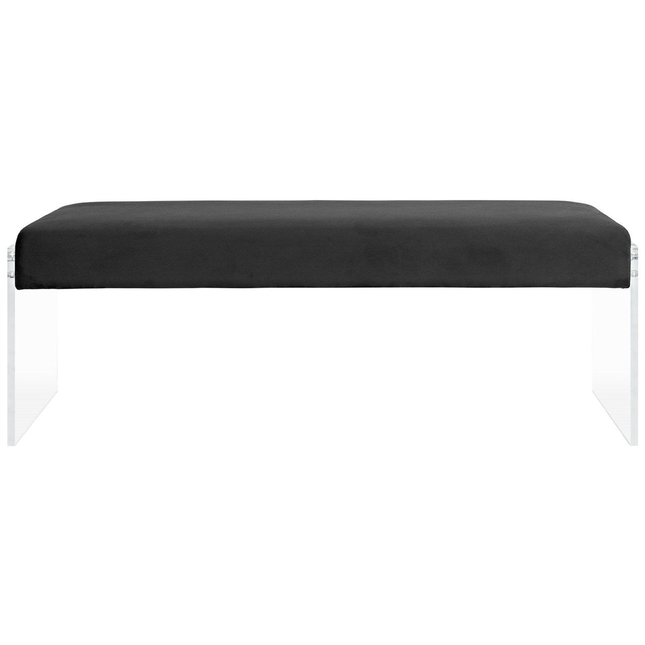 Roam Velvet Bench, Black, Fabric 11468
