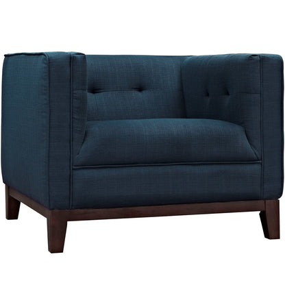 Serve Living Room Set Set of 2, Navy, Fabric 11477