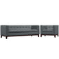 Serve Living Room Set Set of 2, Grey, Fabric 11478