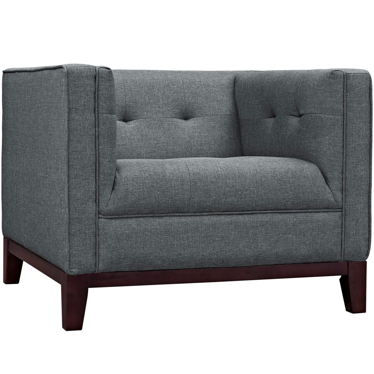 Serve Living Room Set Set of 2, Grey, Fabric 11478