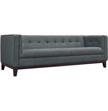 Serve Living Room Set Set of 2, Grey, Fabric 11478