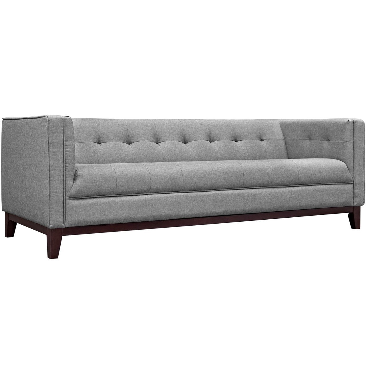Serve Living Room Set Set of 2, Grey, Fabric 11480