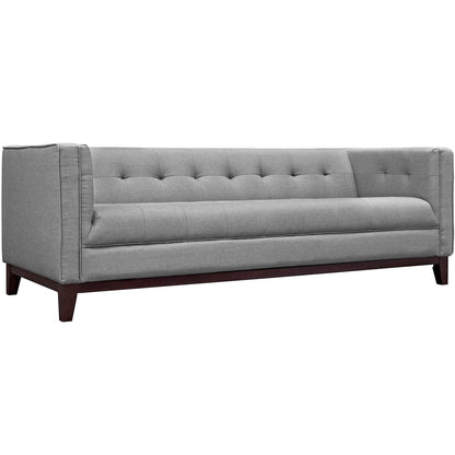 Serve Living Room Set Set of 2, Grey, Fabric 11480