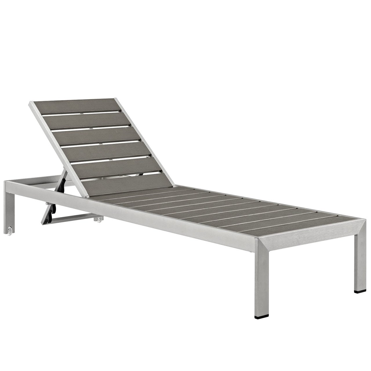 Shore Chaise Outdoor Patio Aluminum Set of 6, Grey, Metal 11485