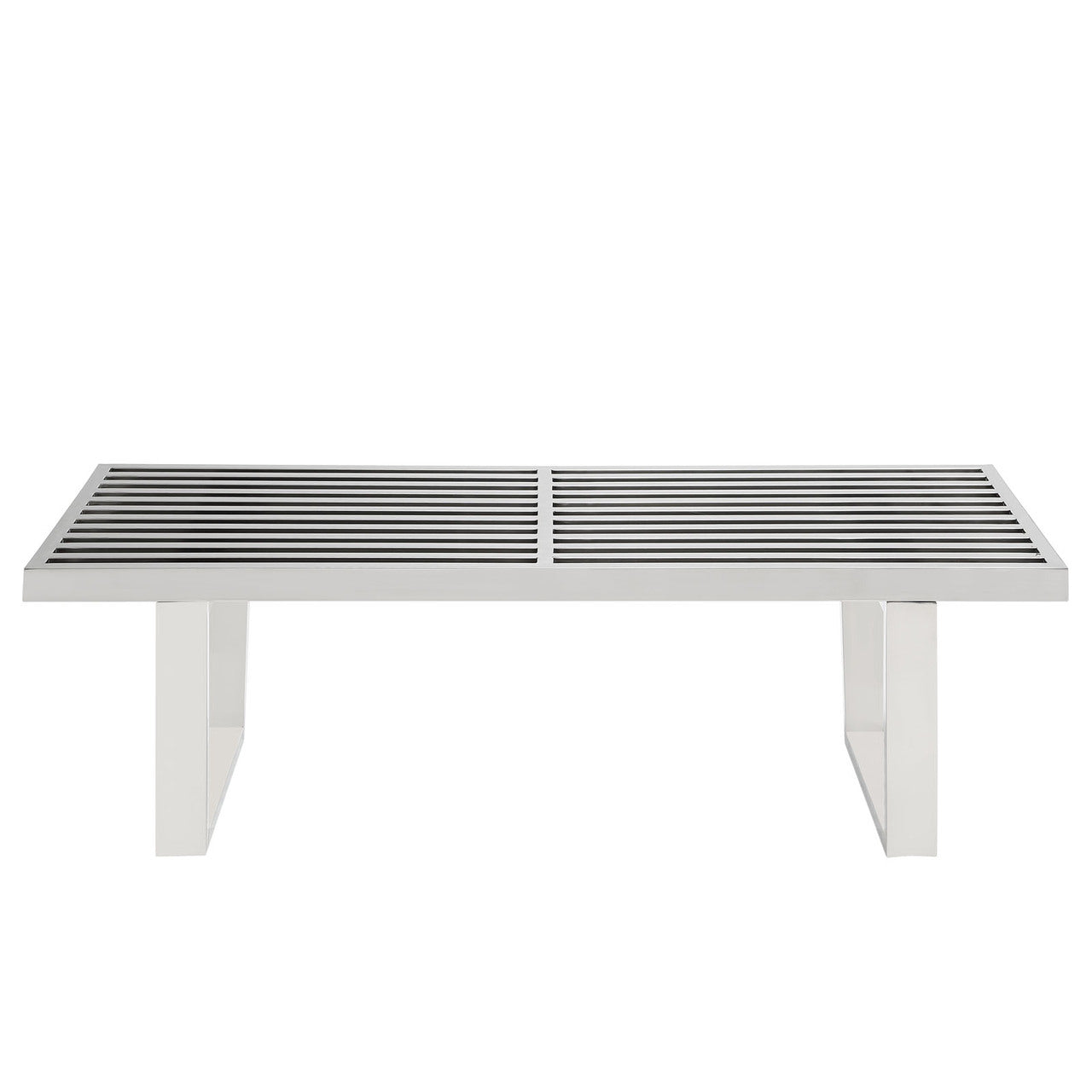 Sauna 4' Stainless Steel Bench in Silver