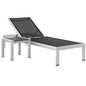 Shore Chaise and Side Table set, Black, Metal 11486