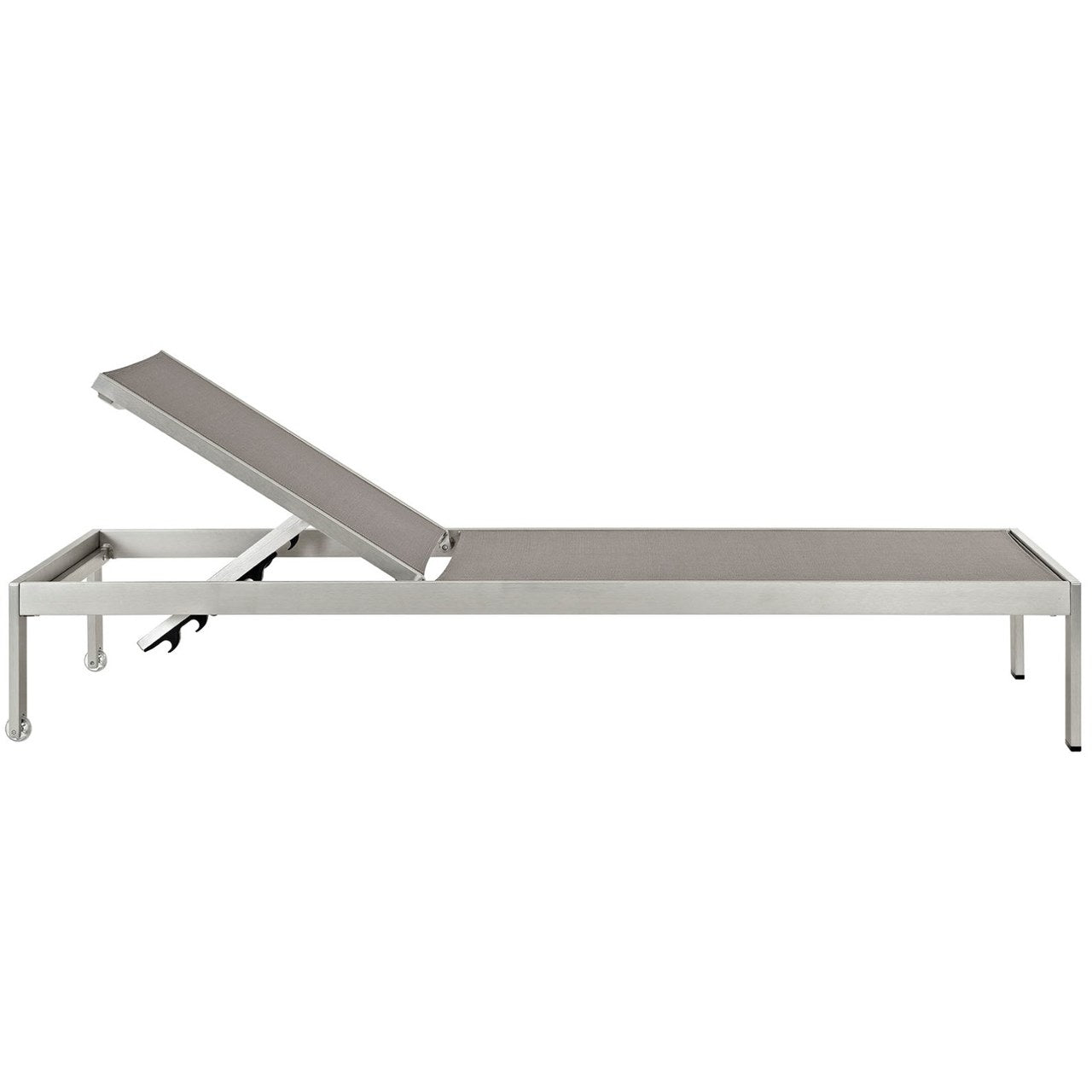 Shore Chaise and Side Table set, Grey, Metal 11487