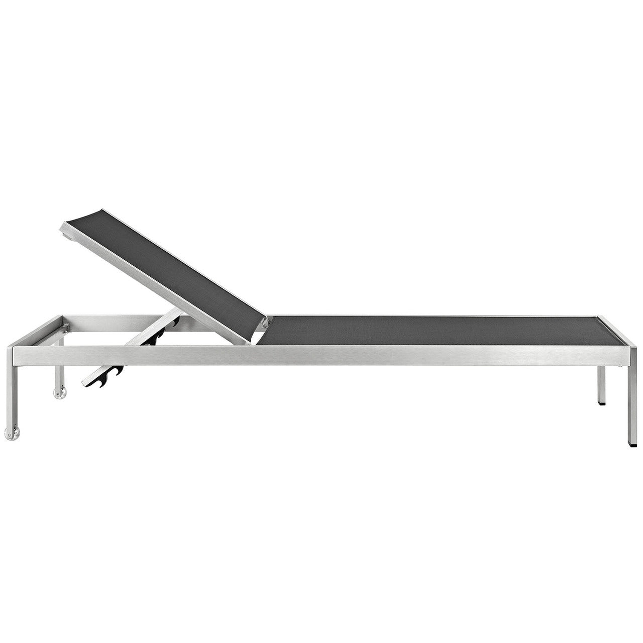 Shore 3 Piece Outdoor Patio Aluminum Set, Aluminum Metal Steel, Black 13554
