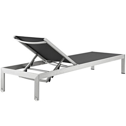 Shore 3 Piece Outdoor Patio Aluminum Set, Aluminum Metal Steel, Black 13554