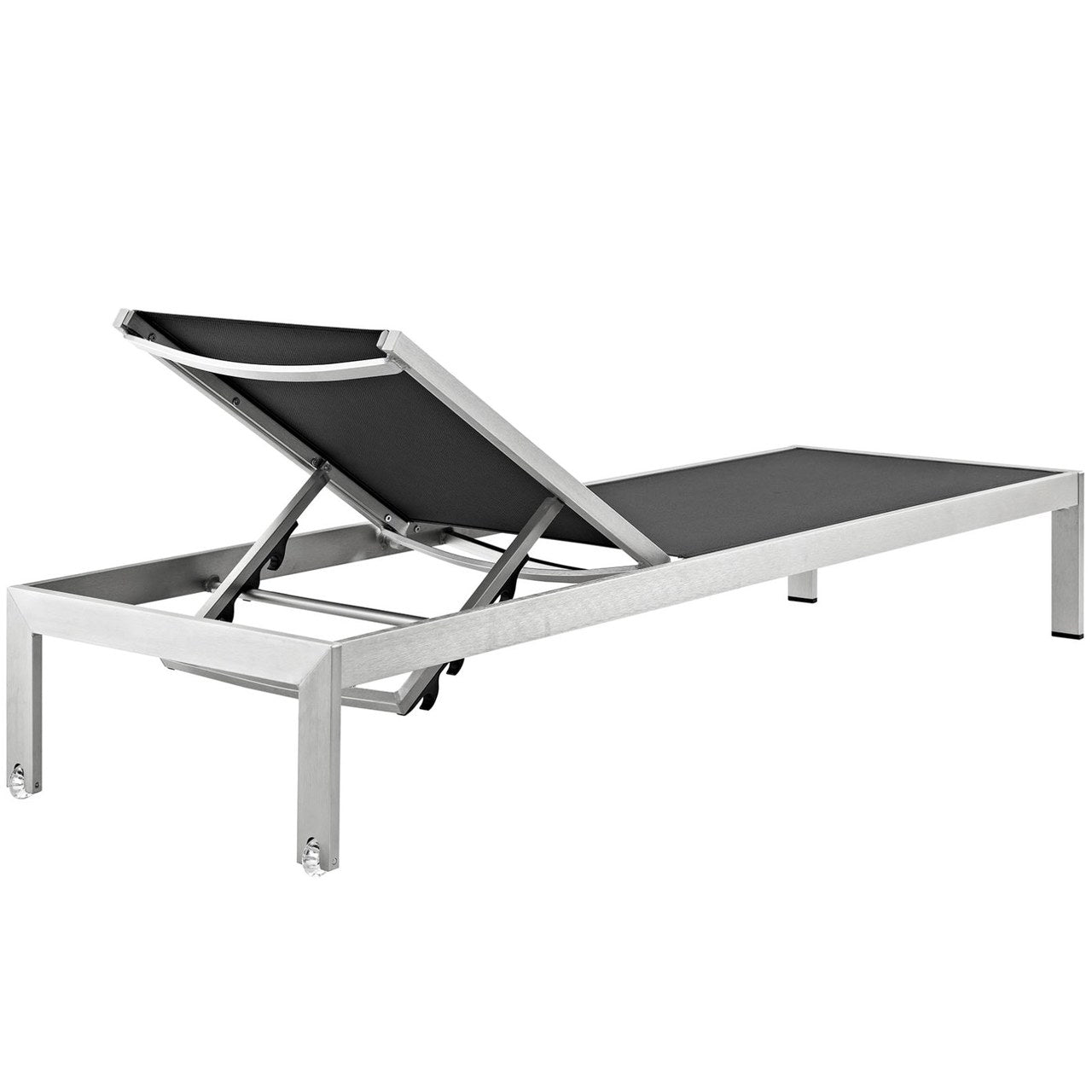 Shore Chaise Outdoor Patio Aluminum, Black, Metal 11489