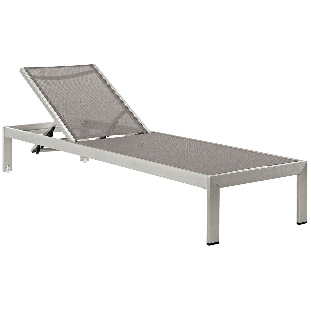 Shore Chaise Outdoor Patio Aluminum, Grey, Metal 11490