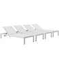 Shore Chaise Outdoor Patio Aluminum, White, Metal 11494