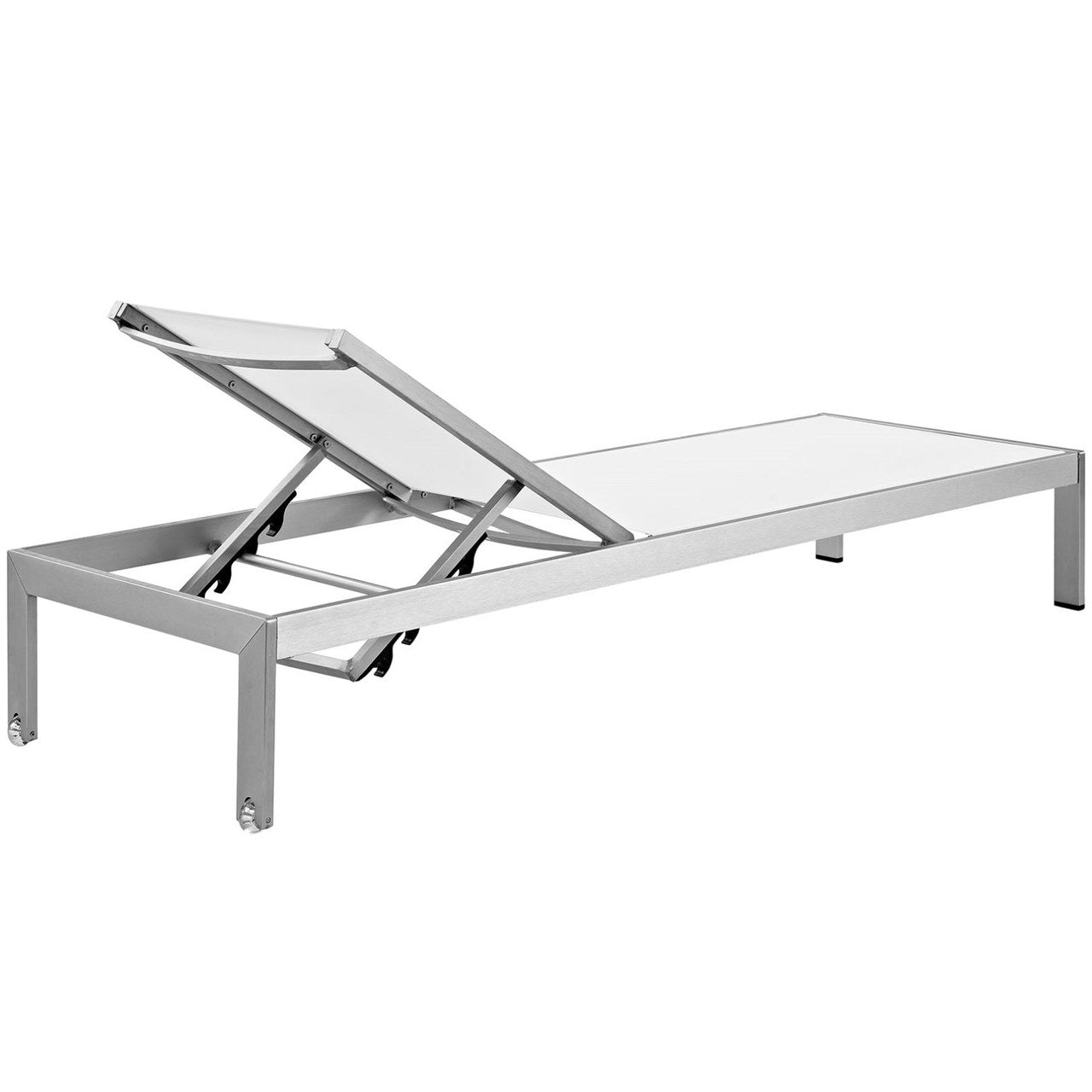 Shore Chaise Outdoor Patio Aluminum, White, Metal 11494
