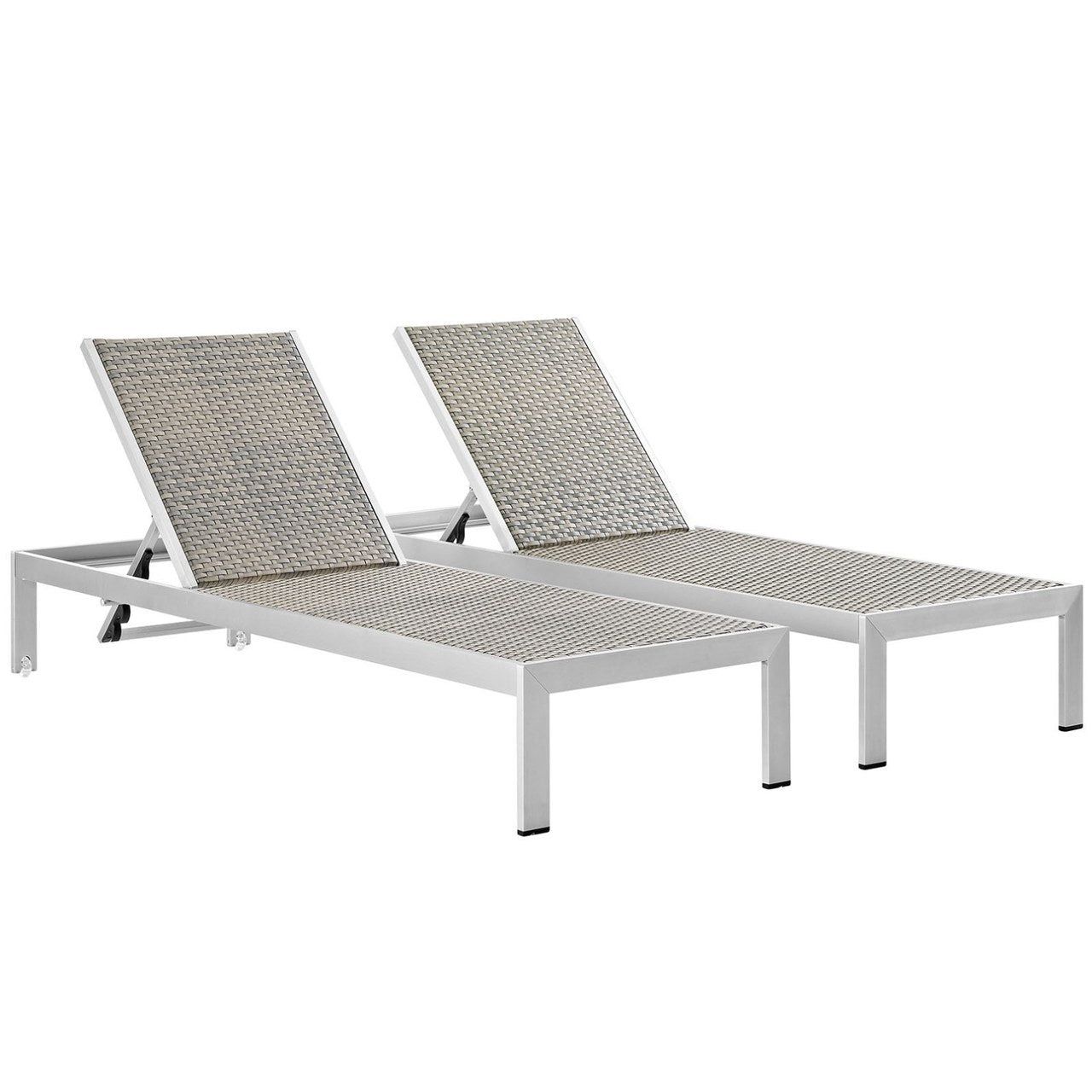 Shore Chaise Outdoor Patio Aluminum, Grey, Metal 11500