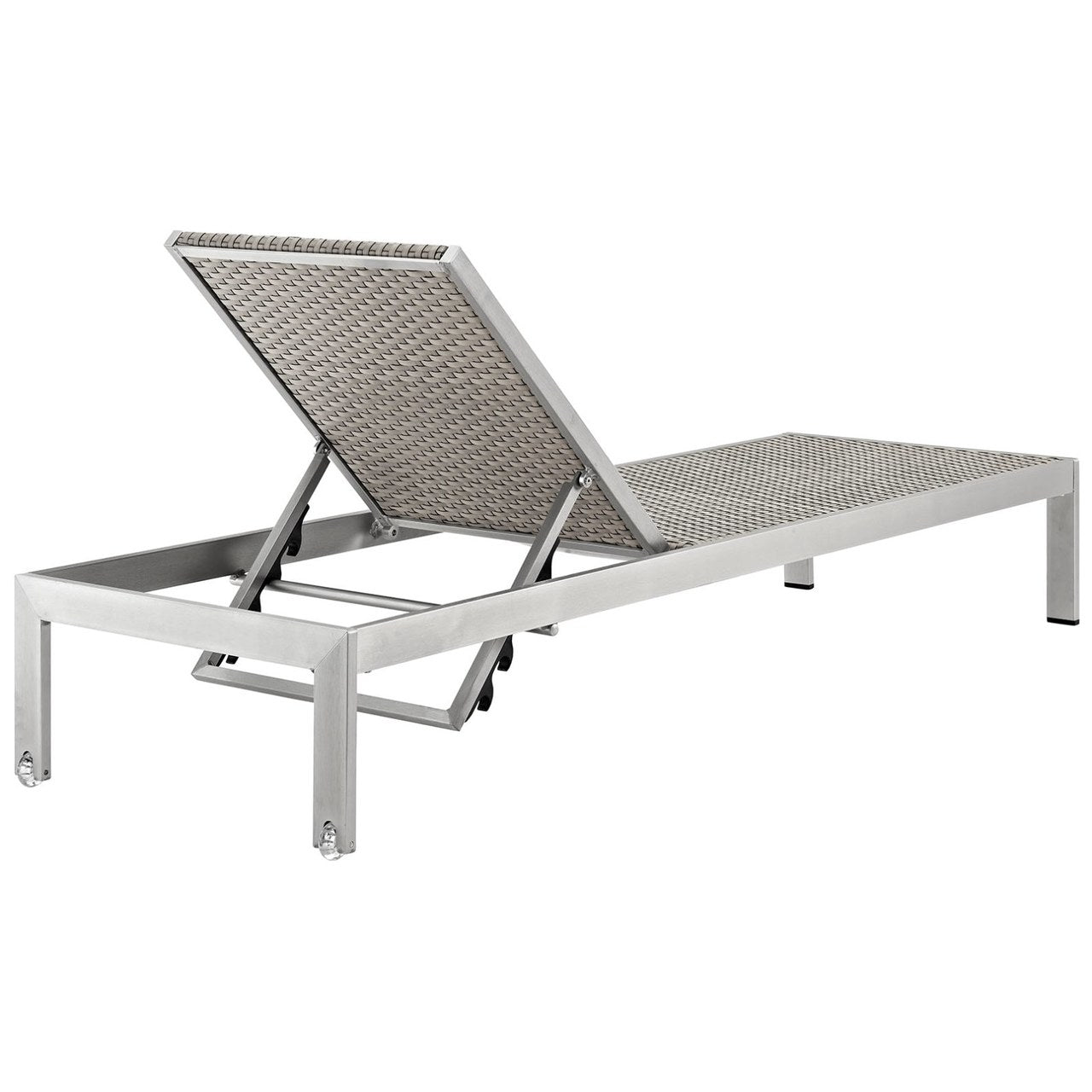 Shore Chaise Outdoor Patio Aluminum Set of 6, Grey, Metal 11502