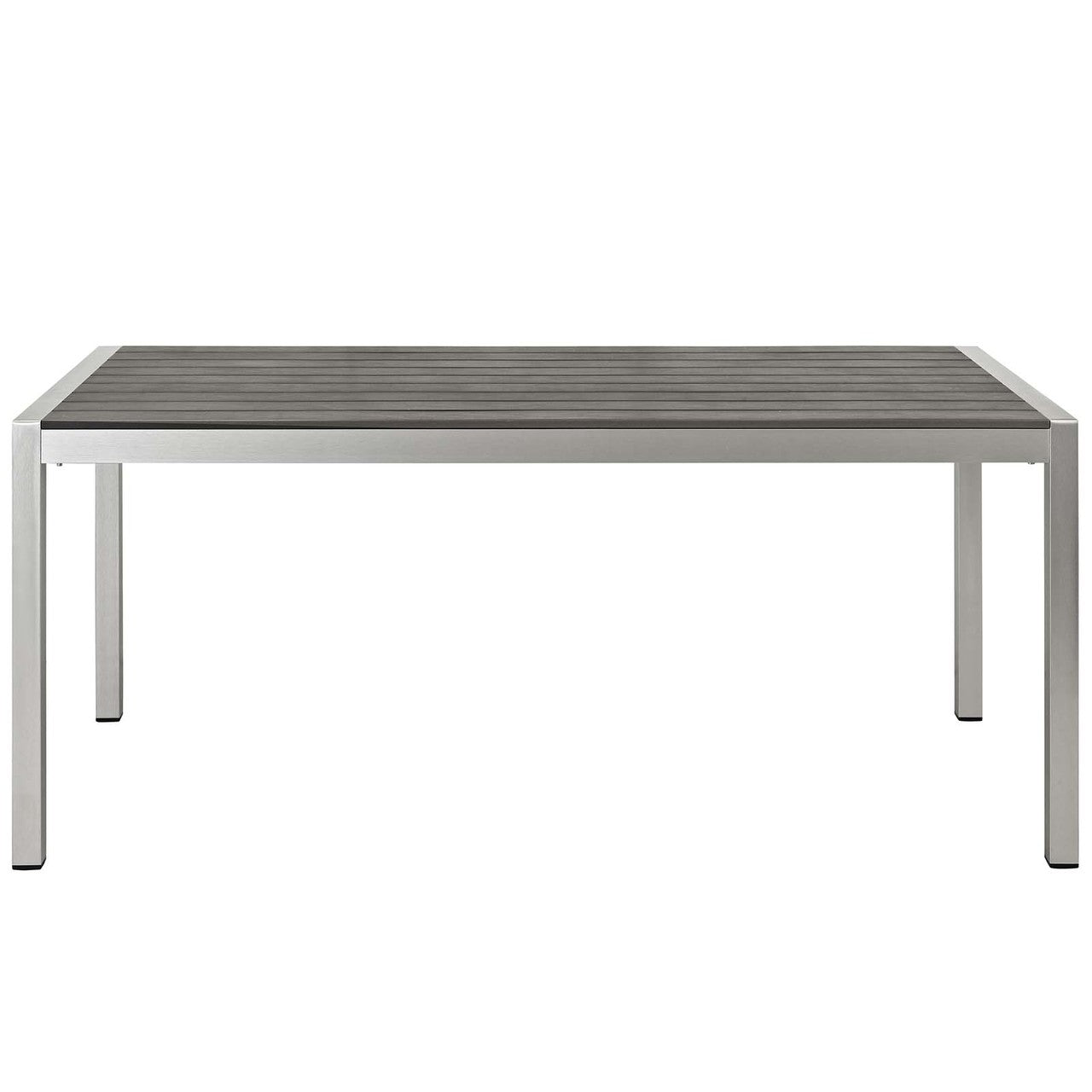 Shore 3 Piece Outdoor Patio Aluminum Dining Set, Aluminum Metal Steel, Grey Gray 13557