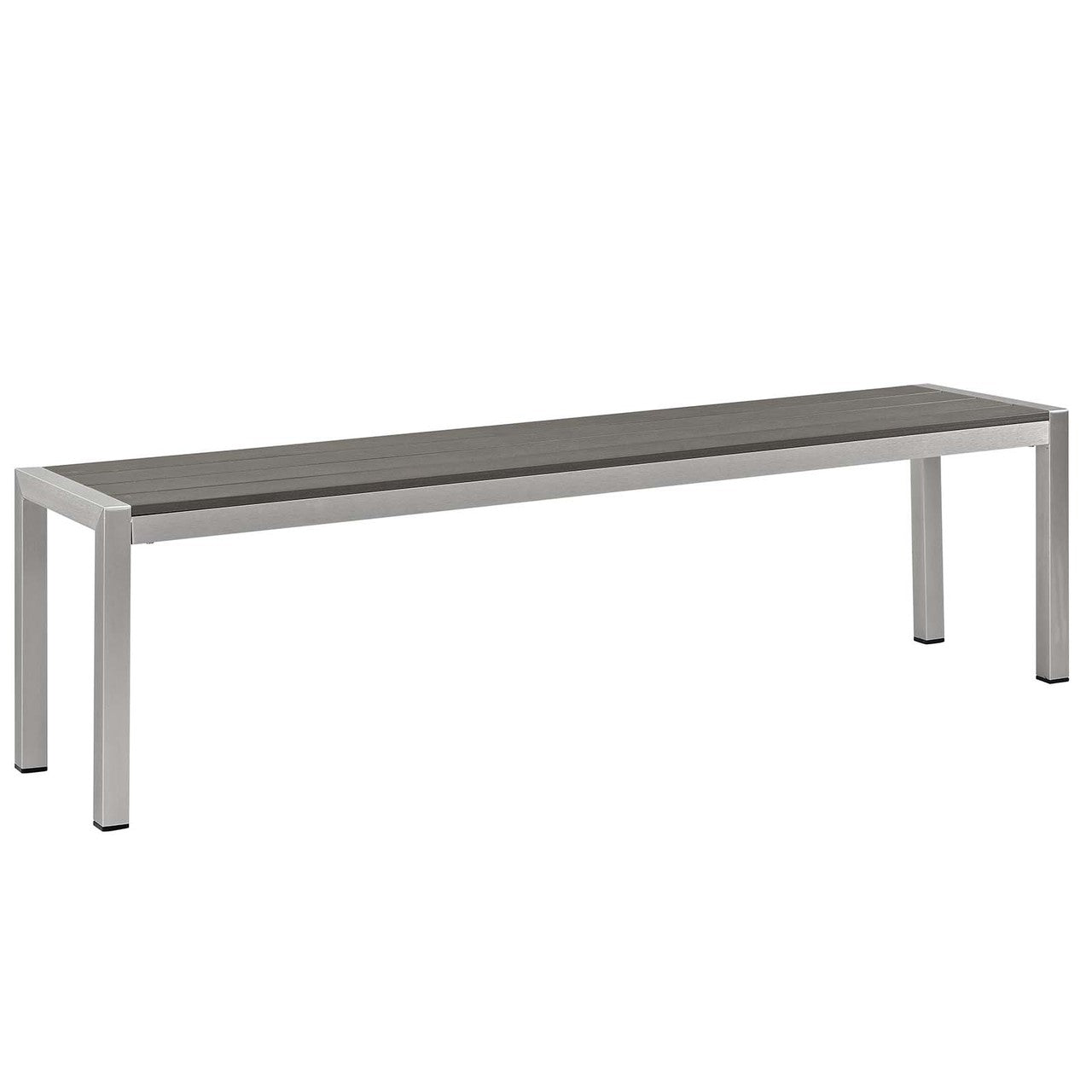 Shore 3 Piece Outdoor Patio Aluminum Dining Set, Aluminum Metal Steel, Grey Gray 13557