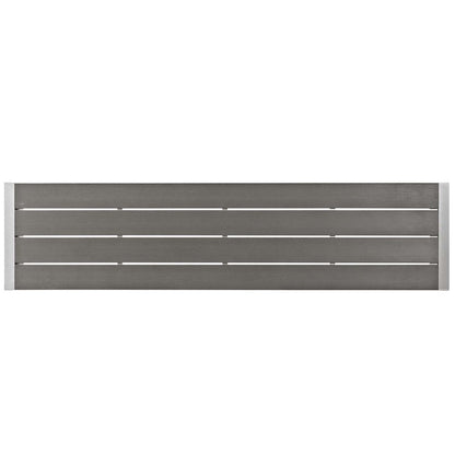 Shore 3 Piece Outdoor Patio Aluminum Dining Set, Aluminum Metal Steel, Grey Gray 13557