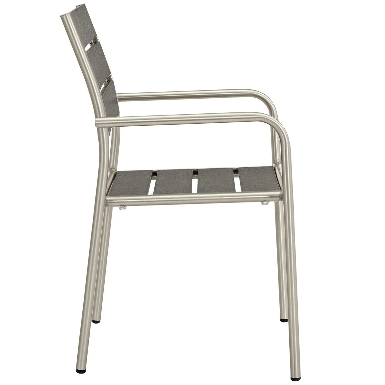 Shore Five PCS Outdoor Patio Aluminum Dining Set, Grey, Metal 11503