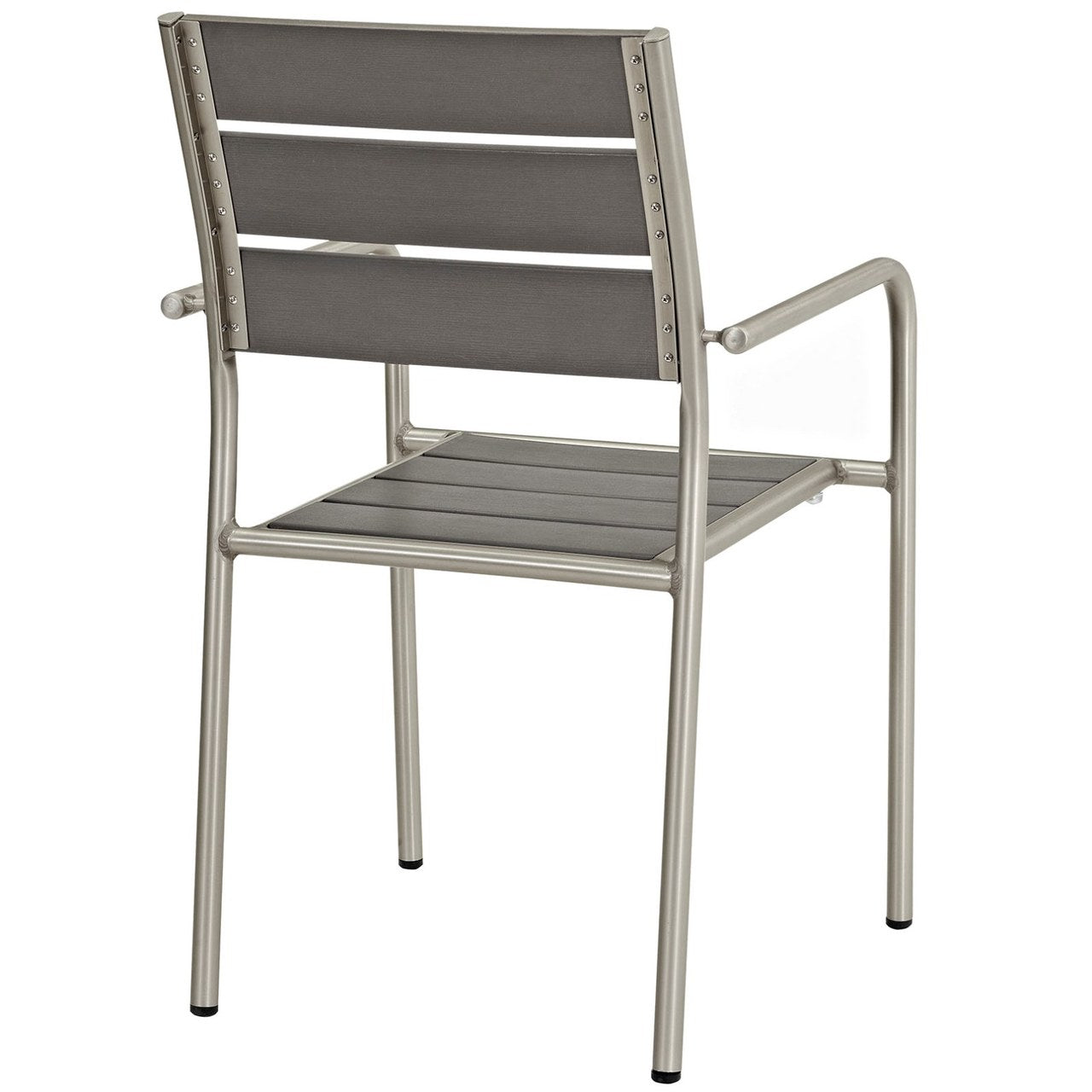 Shore Five PCS Outdoor Patio Aluminum Dining Set, Grey, Metal 11503