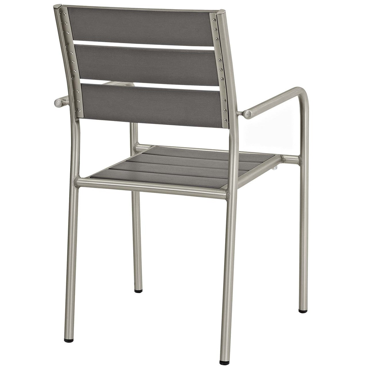 Shore 7 Piece Outdoor Patio Aluminum Dining Set, Aluminum Metal Steel, Grey Gray 13558