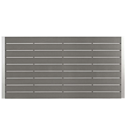 Shore 7 Piece Outdoor Patio Aluminum Dining Set, Aluminum Metal Steel, Grey Gray 13558