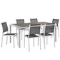 Shore Seven PCS Outdoor Patio Aluminum Dining Set, Black, Metal 11506