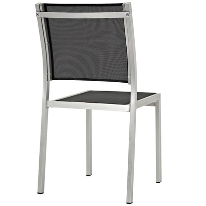 Shore Seven PCS Outdoor Patio Aluminum Dining Set, Black, Metal 11506