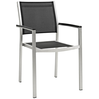 Shore Seven PCS Outdoor Patio Aluminum Dining Set, Black, Metal 11507