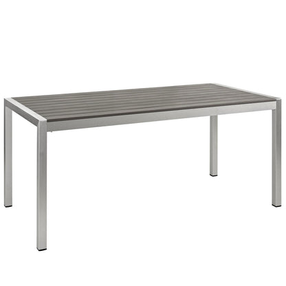 Shore Seven PCS Outdoor Patio Aluminum Dining Set, Black, Metal 11507