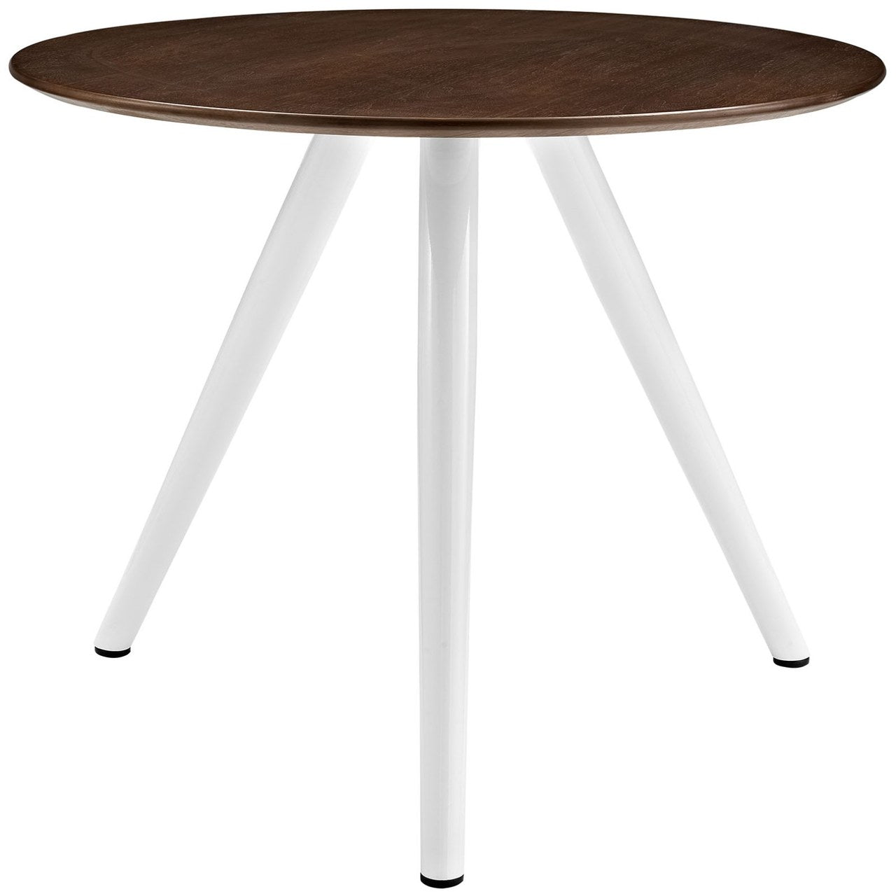Lippa 36" Round Walnut Dining Table with Tripod Base, Brown, Metal 11510
