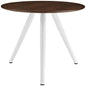 Lippa 36" Round Walnut Dining Table with Tripod Base, Brown, Metal 11510