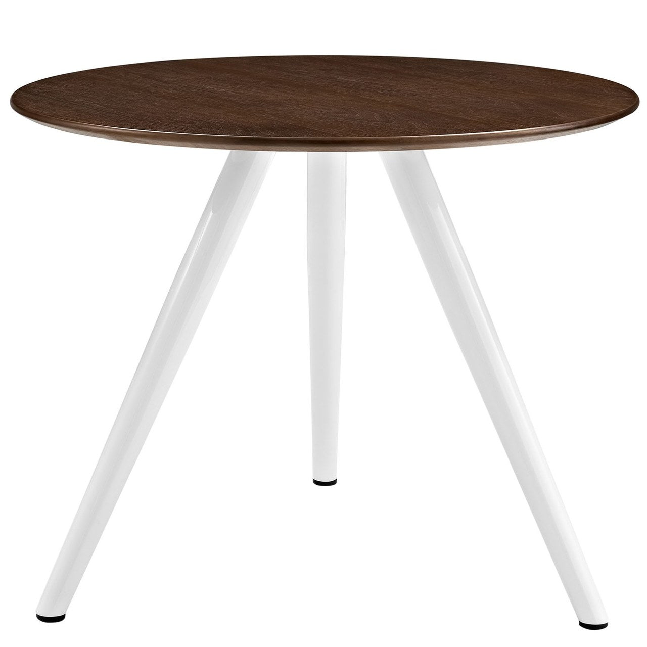 Lippa 36" Round Walnut Dining Table with Tripod Base, Brown, Metal 11510