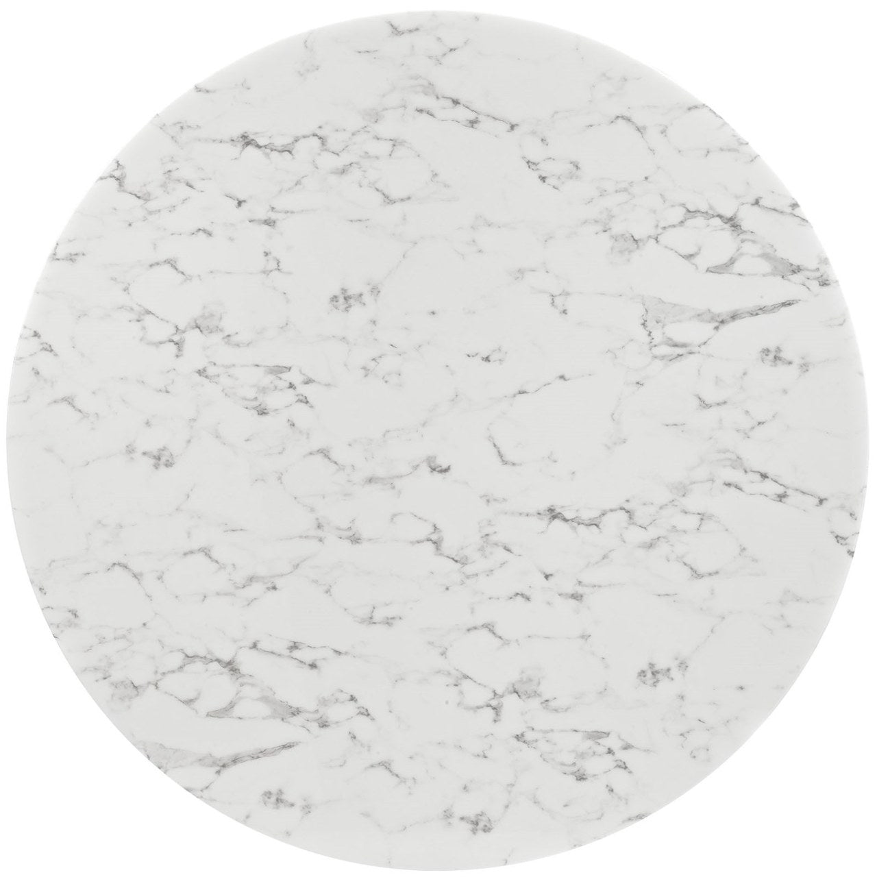 Lippa 60" Round Artificial Marble Dining Table with Tripod Base, White, Marble 11514