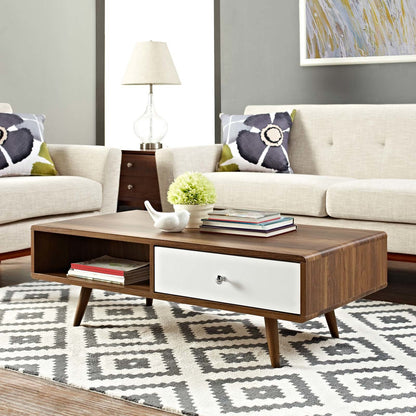 Transmit Coffee Table, Wood, Natural Brown White 13559