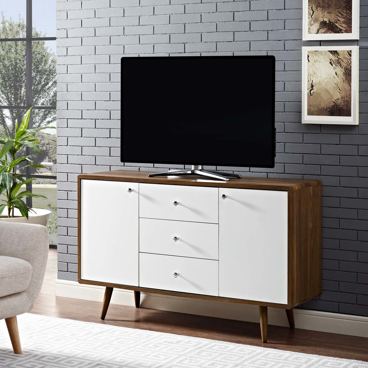 Transmit Sideboard, Wood, Natural Brown White 13562