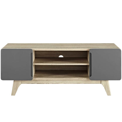 Tread 47" TV Stand, Wood, Grey Gray Natural 13563