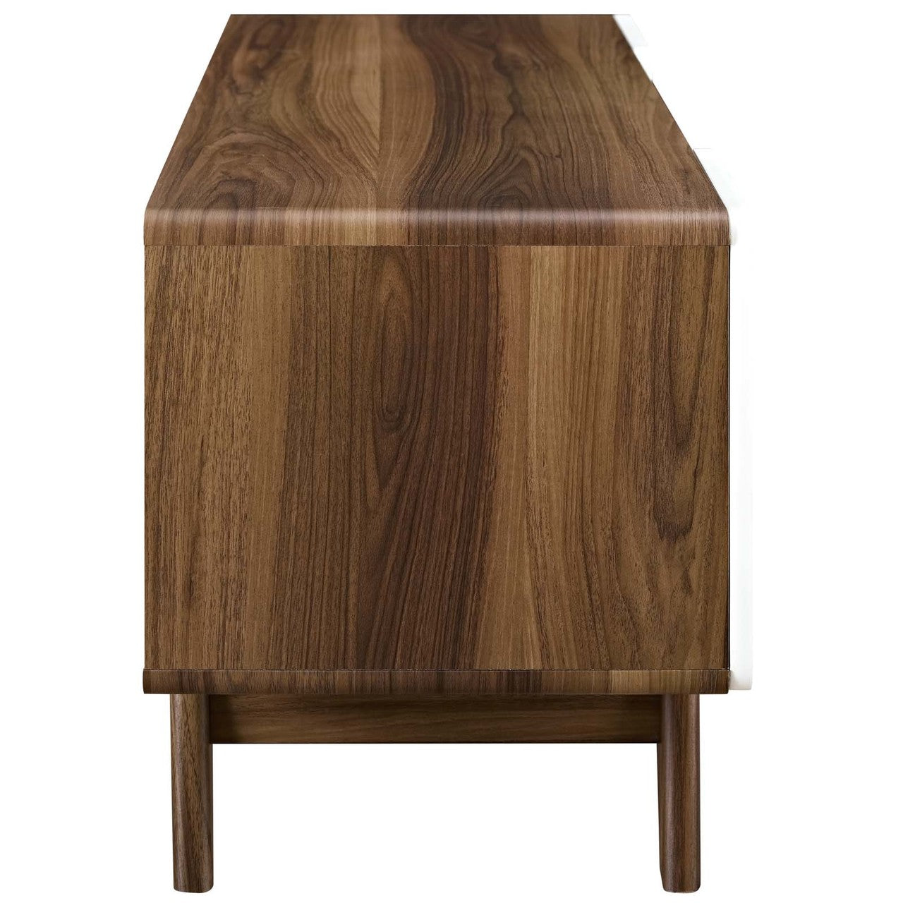 Tread 47" TV Stand, Wood, Natural Brown White 13564