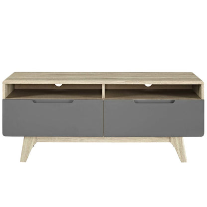 Origin 47" TV Stand, Wood, Grey Gray Natural 13565