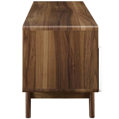 Origin 47" TV Stand, Wood, Natural Brown White 13566