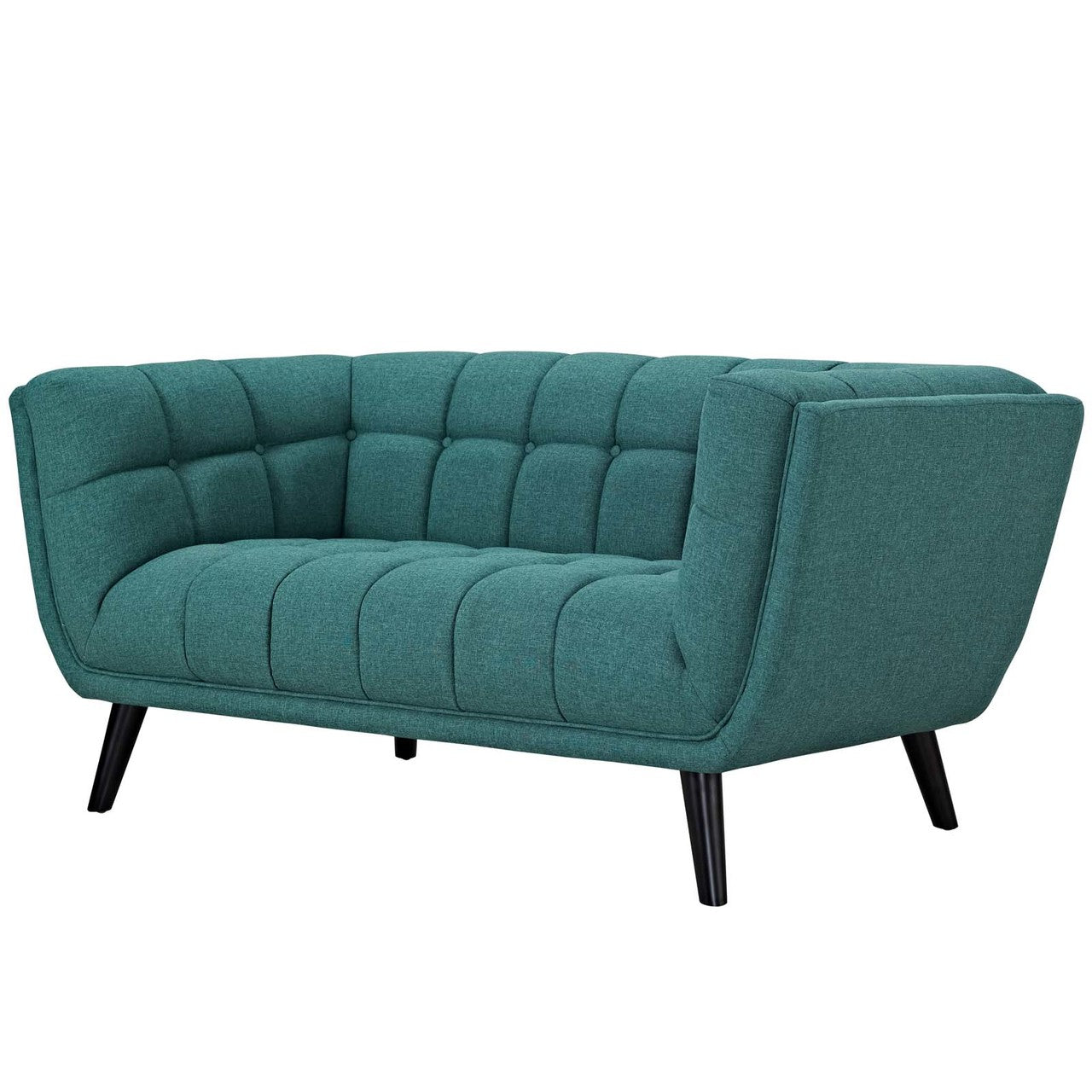 Bestow Upholstered Fabric Loveseat, Fabric, Aqua Blue 13569