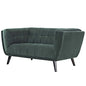 Bestow Velvet Loveseat, Velvet Fabric, Green 13570