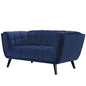 Bestow Velvet Loveseat, Velvet Fabric, Navy Blue 13572