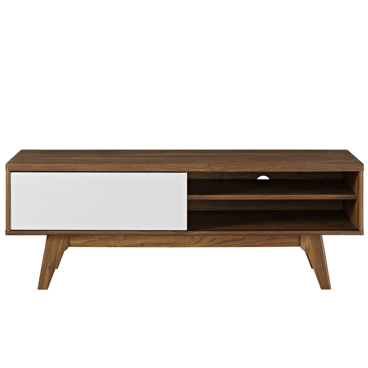 Envision 44 TV Stand, Wood, Natural Brown White 13573